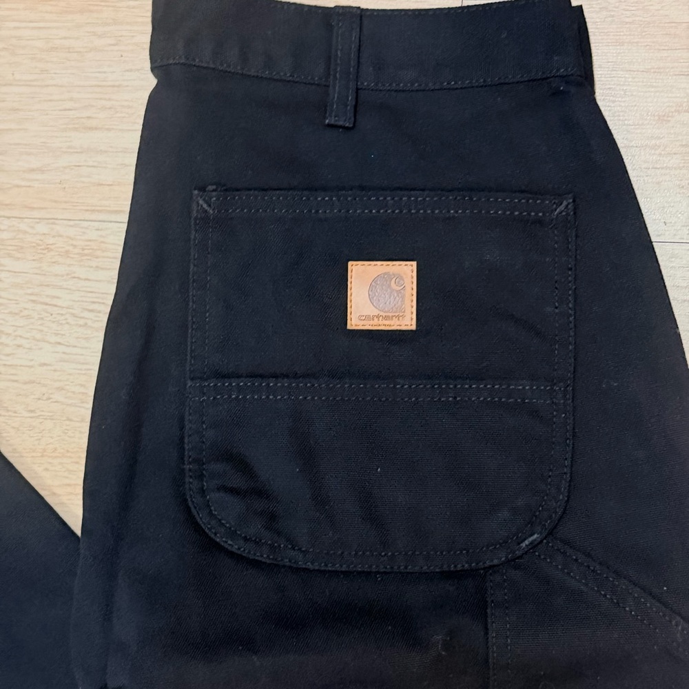 Size36Wx36L Carhartt Men's Black Loose Fit Work Pants